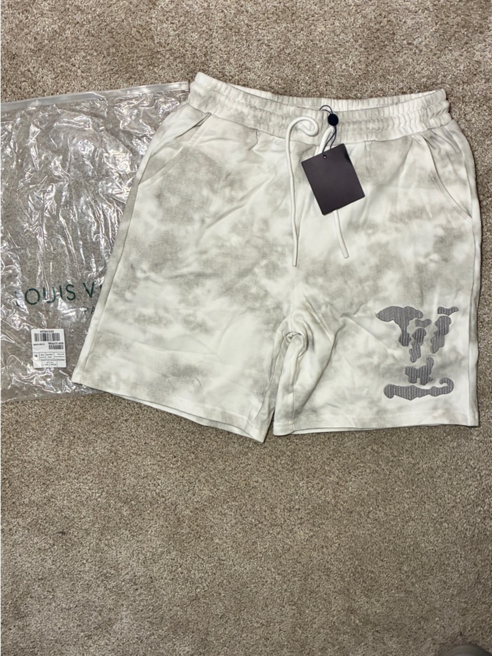 Louis Vuitton Light Stone Tie-Dye Casual Shorts